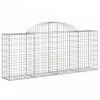 8 db íves horganyzott vas gabion kosár 200x30x80/100 cm