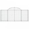 9 db íves horganyzott vas gabion kosár 200x30x80/100 cm