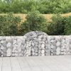 10 db íves horganyzott vas gabion kosár 200x30x80/100 cm