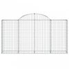 2 db íves horganyzott vas gabion kosár 200x30x100/120 cm