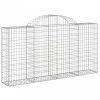 4 db íves horganyzott vas gabion kosár 200x30x100/120 cm