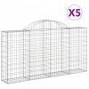 5 db íves horganyzott vas gabion kosár 200x30x100/120 cm