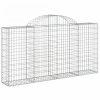 7 db íves horganyzott vas gabion kosár 200x30x100/120 cm