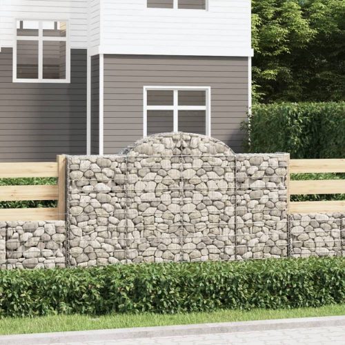 2 db íves horganyzott vas gabion kosár 200x30x120/140 cm