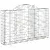 2 db íves horganyzott vas gabion kosár 200x30x120/140 cm