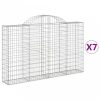 7 db íves horganyzott vas gabion kosár 200x30x120/140 cm