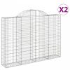 2 db íves horganyzott vas gabion kosár 200x30x140/160 cm