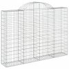 2 db íves horganyzott vas gabion kosár 200x30x140/160 cm