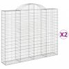 2 db íves horganyzott vas gabion kosár 200x30x160/180 cm