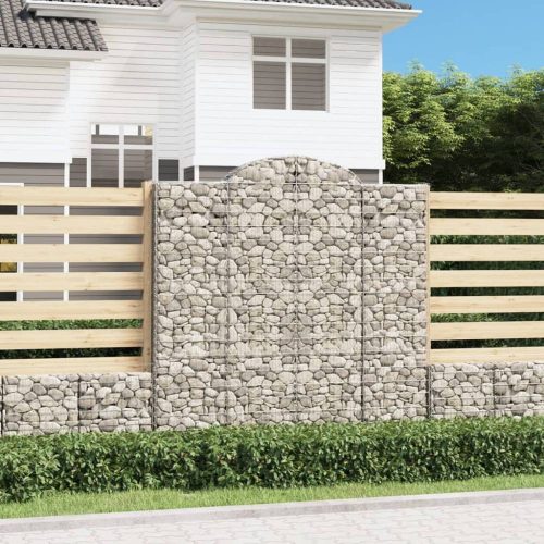 2 db íves horganyzott vas gabion kosár 200 x 30 x 200/220 cm