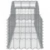 2 db íves horganyzott vas gabion kosár 200x50x40/60 cm