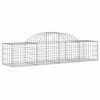 3 db íves horganyzott vas gabion kosár 200x50x40/60 cm