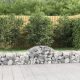 6 db íves horganyzott vas gabion kosár 200x50x40/60 cm