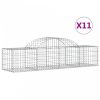 11 db íves horganyzott vas gabion kosár 200x50x40/60 cm