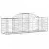 2 db íves horganyzott vas gabion kosár 200x50x60/80 cm