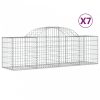 7 db íves horganyzott vas gabion kosár 200x50x60/80 cm