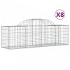 8 db íves horganyzott vas gabion kosár 200x50x60/80 cm