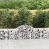 10 db íves horganyzott vas gabion kosár 200x50x60/80 cm