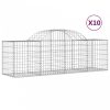 10 db íves horganyzott vas gabion kosár 200x50x60/80 cm