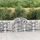 2 db íves horganyzott vas gabion kosár 200x50x80/100 cm