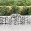 3 db íves horganyzott vas gabion kosár 200x50x80/100 cm