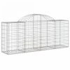 3 db íves horganyzott vas gabion kosár 200x50x80/100 cm