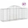 7 db íves horganyzott vas gabion kosár 200x50x80/100 cm