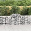 8 db íves horganyzott vas gabion kosár 200x50x80/100 cm