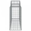 8 db íves horganyzott vas gabion kosár 200x50x80/100 cm