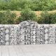 2 db íves horganyzott vas gabion kosár 200 x 50 x 100/120 cm