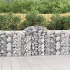 7 db íves horganyzott vas gabion kosár 200 x 50 x 100/120 cm