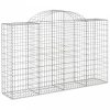 2 db íves horganyzott vas gabion kosár 200x50x120/140 cm