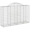 3 db íves horganyzott vas gabion kosár 200x50x120/140 cm