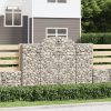 2 db íves horganyzott vas gabion kosár 200x50x140/160 cm