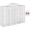 4 db íves horganyzott vas gabion kosár 200x50x140/160 cm