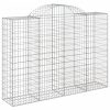 4 db íves horganyzott vas gabion kosár 200x50x140/160 cm