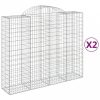 2 db íves horganyzott vas gabion kosár 200x50x160/180 cm