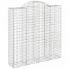 2 db íves horganyzott vas gabion kosár 200x50x200/220 cm