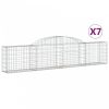 7 db íves horganyzott vas gabion kosár 300x30x60/80 cm