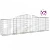 2 db íves horganyzott vas gabion kosár 300x30x80/100 cm