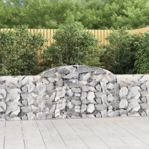 3 db íves horganyzott vas gabion kosár 300x30x80/100 cm