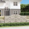 3 db íves horganyzott vas gabion kosár 300x30x120/140 cm