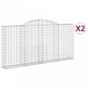 2 db íves horganyzott vas gabion kosár 300x30x140/160 cm