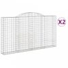 2 db íves horganyzott vas gabion kosár 300x30x160/180 cm