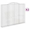 2 db íves horganyzott vas gabion kosár 300x30x220/240 cm