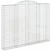 2 db íves horganyzott vas gabion kosár 300x30x220/240 cm