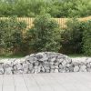 8 db íves horganyzott vas gabion kosár 300x50x40/60 cm