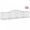 2 db íves horganyzott vas gabion kosár 300x50x60/80 cm