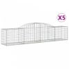 5 db íves horganyzott vas gabion kosár 300x50x60/80 cm