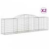 2 db íves horganyzott vas gabion kosár 300x50x80/100 cm